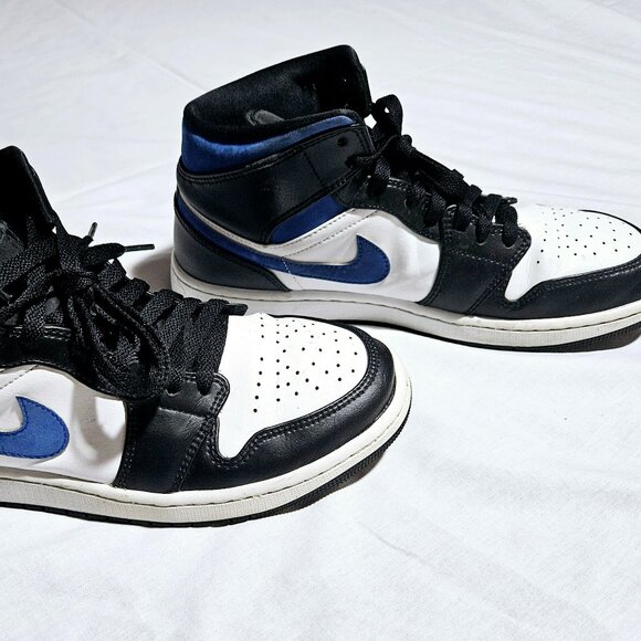 NIKE AIR JORDAN 1 BLACK WHITE BLUE 10.5 USED main image 8